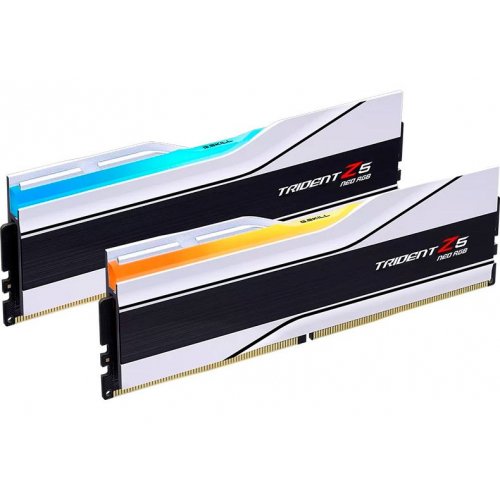 Купить Уценка озу G.Skill DDR5 32GB (2x16GB) 6000Mhz Trident Z5 Neo RGB White (F5-6000J3036F16GX2-TZ5NRW) (сліди встановлення, 664626) с проверкой совместимости: обзор, характеристики, цена в Киеве, Днепре, Одессе, Харькове, Украине | интернет-магазин TELEMART.UA фото