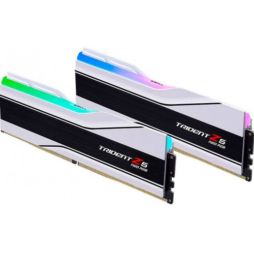 Купить Уценка озу G.Skill DDR5 32GB (2x16GB) 6000Mhz Trident Z5 Neo RGB White (F5-6000J3036F16GX2-TZ5NRW) (сліди встановлення, 664626) с проверкой совместимости: обзор, характеристики, цена в Киеве, Днепре, Одессе, Харькове, Украине | интернет-магазин TELEMART.UA фото