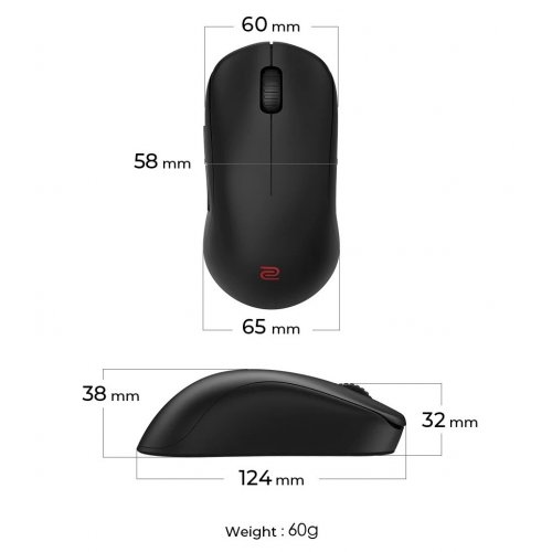 Купить Мышка Zowie U2 (9H.N4KBE.A2E) Black - цена в Харькове, Киеве, Днепре, Одессе
в интернет-магазине Telemart фото