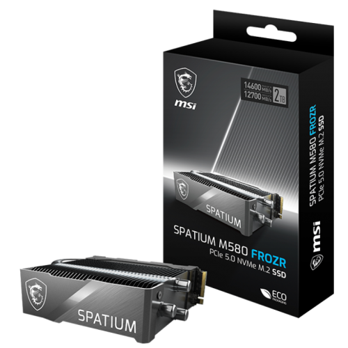 Купить SSD-диск MSI SPATIUM M580 FROZR PCIe 5.0 3D NAND 2TB M.2 (2280 PCI-E) NVMe 2.0 (S78-440Q780-P83) с проверкой совместимости: обзор, характеристики, цена в Киеве, Днепре, Одессе, Харькове, Украине | интернет-магазин TELEMART.UA фото