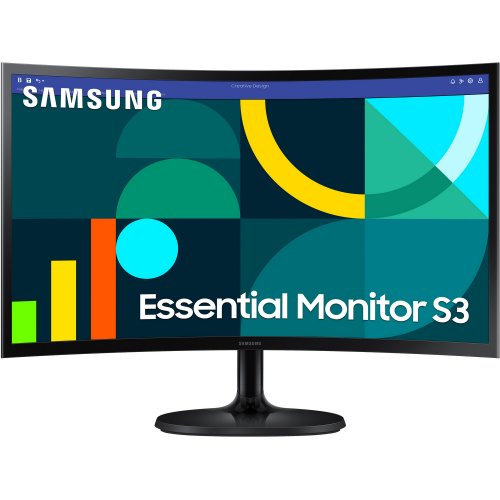 Купити Монітор Samsung 24" Essential S3 (LS24D360GAIXCI) Black - ціна в Києві, Львові, Вінниці, Хмельницькому, Франківську, Україні | інтернет-магазин TELEMART.UA фото