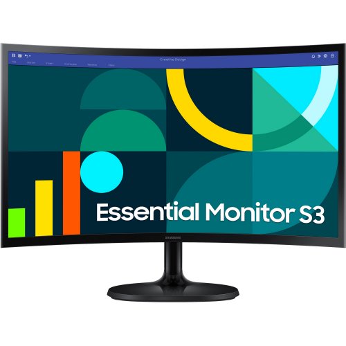 Купити Монітор Samsung 24" Essential S3 (LS24D360GAIXCI) Black - ціна в Києві, Львові, Вінниці, Хмельницькому, Франківську, Україні | інтернет-магазин TELEMART.UA фото