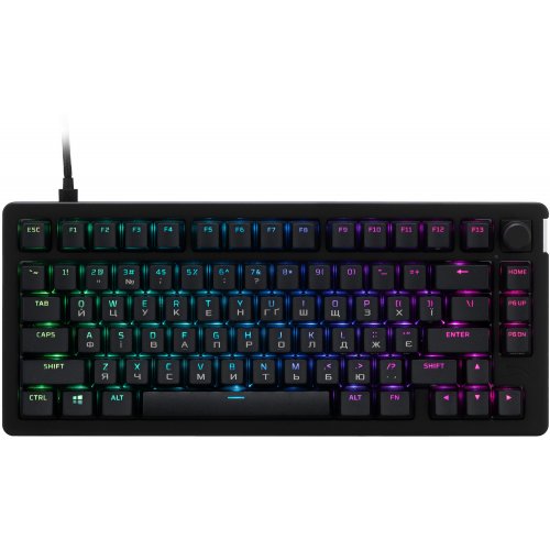 Купити Клавіатура HyperX Alloy Rise 75 PBT Mechanical HyperX Red (7G7A4AA) Black - ціна в Києві, Львові, Вінниці, Хмельницькому, Франківську, Україні | інтернет-магазин TELEMART.UA фото