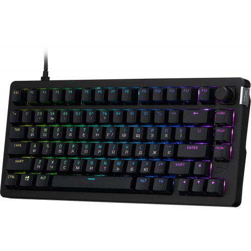 Купити Клавіатура HyperX Alloy Rise 75 PBT Mechanical HyperX Red (7G7A4AA) Black - ціна в Києві, Львові, Вінниці, Хмельницькому, Франківську, Україні | інтернет-магазин TELEMART.UA фото