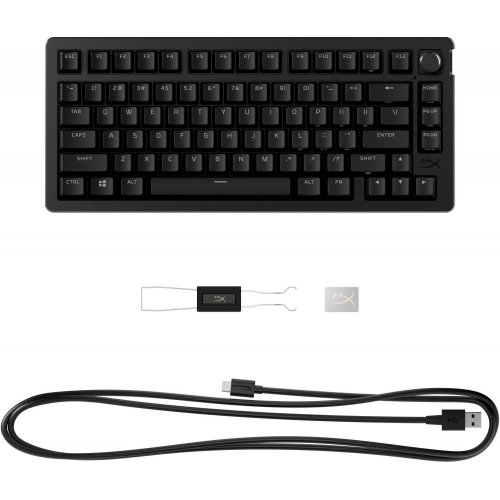 Купити Клавіатура HyperX Alloy Rise 75 PBT Mechanical HyperX Red (7G7A4AA) Black - ціна в Києві, Львові, Вінниці, Хмельницькому, Франківську, Україні | інтернет-магазин TELEMART.UA фото