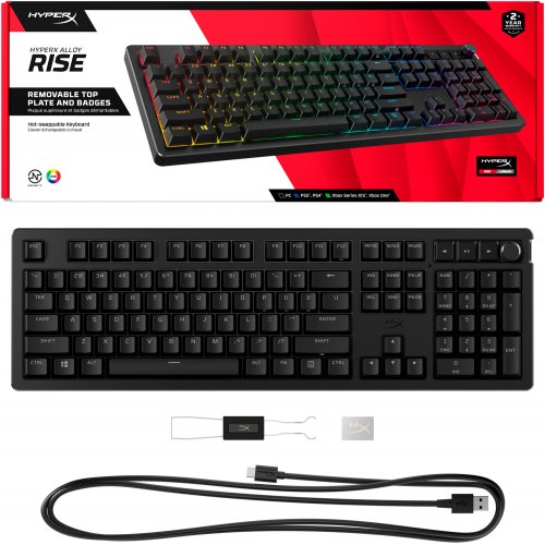 Купить Клавиатура HyperX Alloy Rise PBT Mechanical HyperX Red (7G7A3AA) Black - цена в Харькове, Киеве, Днепре, Одессе
в интернет-магазине Telemart фото