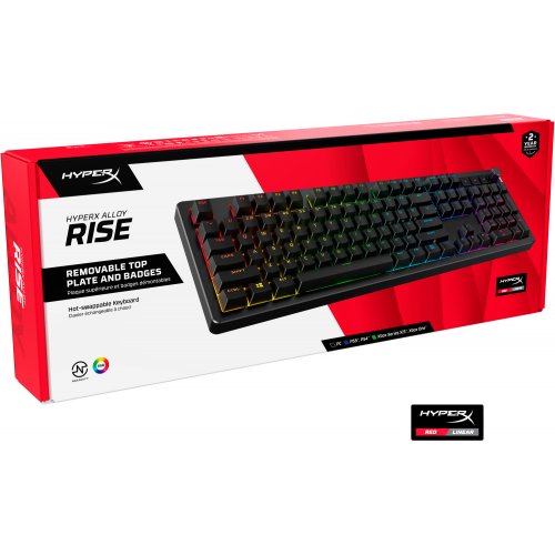 Купить Клавиатура HyperX Alloy Rise PBT Mechanical HyperX Red (7G7A3AA) Black - цена в Харькове, Киеве, Днепре, Одессе
в интернет-магазине Telemart фото