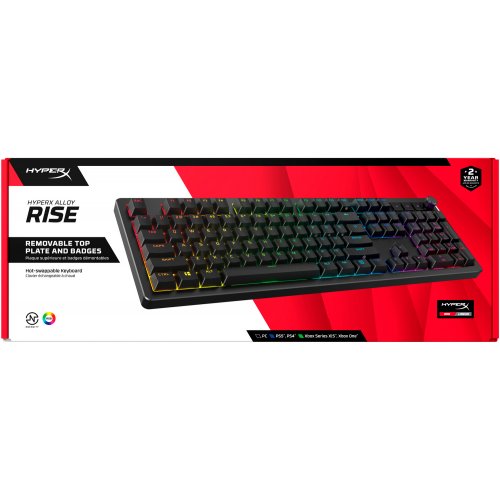 Купить Клавиатура HyperX Alloy Rise PBT Mechanical HyperX Red (7G7A3AA) Black - цена в Харькове, Киеве, Днепре, Одессе
в интернет-магазине Telemart фото