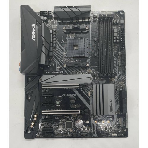 Материнська плата AsRock X470 Master SLI (sAM4, AMD X470) (Відновлено продавцем, 665557) купити з перевіркою сумісності: огляд, характеристики, ціна у Києві, Львові, Вінниці, Хмельницькому, Івано-Франківську, Україні | інтернет-магазин TELEMART.UA фото