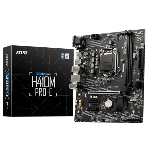 Материнська плата MSI H410M PRO-E (s1200, Intel H410) (Відновлено продавцем, 665611) купити з перевіркою сумісності: огляд, характеристики, ціна у Києві, Львові, Вінниці, Хмельницькому, Івано-Франківську, Україні | інтернет-магазин TELEMART.UA фото