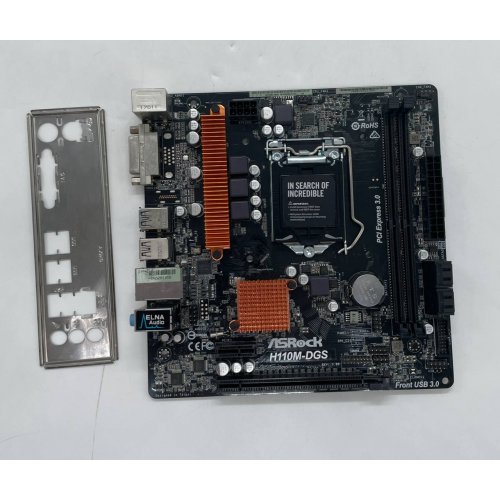 Купить Материнская плата AsRock H110M-DGS R3.0 (s1151, Intel H110) (Восстановлено продавцом, 666537) с проверкой совместимости: обзор, характеристики, цена в Киеве, Днепре, Одессе, Харькове, Украине | интернет-магазин TELEMART.UA фото