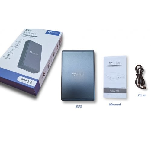 Купить Powerbank Voltero S50 50000mAh 100W (8720828063200/6090537940980) Black - цена в Харькове, Киеве, Днепре, Одессе
в интернет-магазине Telemart фото