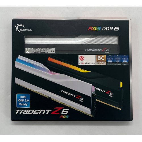 Купить Озу G.Skill DDR5 96GB (2x48GB) 6400Mhz Trident Z5 RGB (F5-6400J3239F48GX2-TZ5RS) (Восстановлено продавцом, 666621) с проверкой совместимости: обзор, характеристики, цена в Киеве, Днепре, Одессе, Харькове, Украине | интернет-магазин TELEMART.UA фото