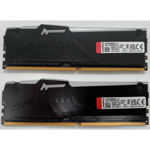 Купить Озу Kingston DDR5 64GB (2x32GB) 5600Mhz FURY Beast RGB Black (KF556C36BBEAK2-64) (Восстановлено продавцом, 666646) с проверкой совместимости: обзор, характеристики, цена в Киеве, Днепре, Одессе, Харькове, Украине | интернет-магазин TELEMART.UA фото