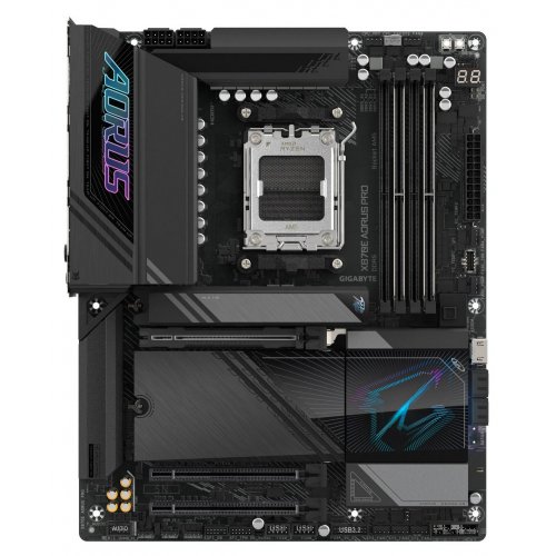 Материнська плата Gigabyte X870E AORUS PRO (sAM5, AMD X870E) купити з перевіркою сумісності: огляд, характеристики, ціна у Києві, Львові, Вінниці, Хмельницькому, Івано-Франківську, Україні | інтернет-магазин TELEMART.UA фото