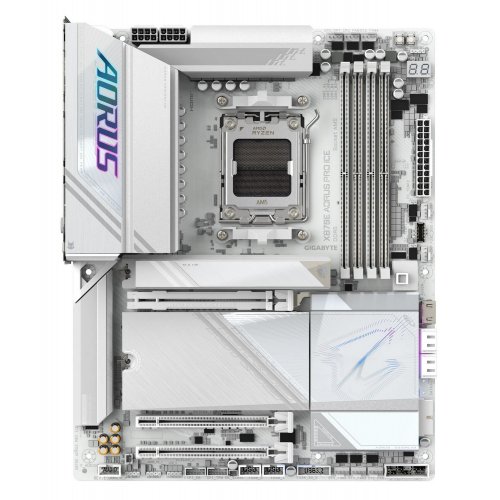 Материнська плата Gigabyte X870E AORUS PRO ICE (sAM5, AMD X870E) купити з перевіркою сумісності: огляд, характеристики, ціна у Києві, Львові, Вінниці, Хмельницькому, Івано-Франківську, Україні | інтернет-магазин TELEMART.UA фото