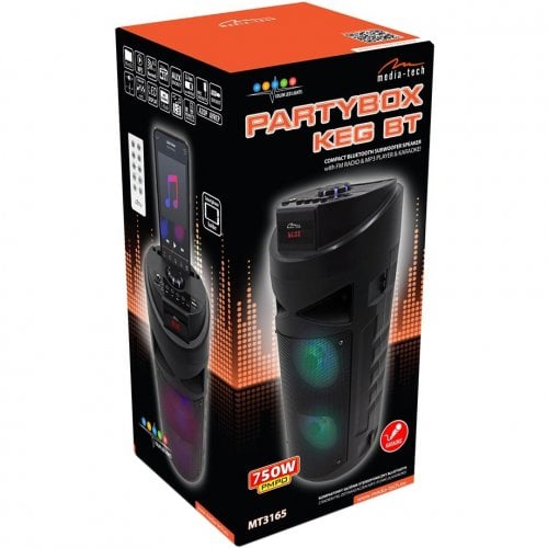 Купити Портативна акустика Media-Tech Partybox Keg (MT3165) Black - ціна в Києві, Львові, Вінниці, Хмельницькому, Франківську, Україні | інтернет-магазин TELEMART.UA фото