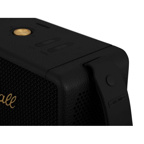 Купить Портативная акустика Marshall Portable Speaker Middleton (1006034) Black and Brass - цена в Харькове, Киеве, Днепре, Одессе
в интернет-магазине Telemart фото