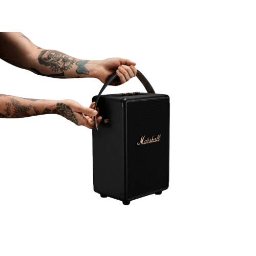 Купить Портативная акустика Marshall Portable Speaker Tufton (1005924) Black and Brass - цена в Харькове, Киеве, Днепре, Одессе
в интернет-магазине Telemart фото