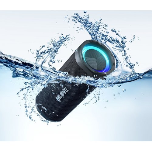 Купить Портативная акустика Mlove P2 IPX7 Waterproof Black - цена в Харькове, Киеве, Днепре, Одессе
в интернет-магазине Telemart фото