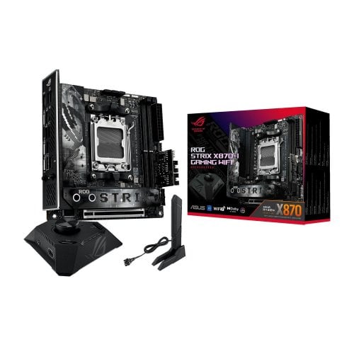 Купить Материнская плата Asus ROG STRIX X870-I GAMING WIFI (sAM5, AMD X870) с проверкой совместимости: обзор, характеристики, цена в Киеве, Днепре, Одессе, Харькове, Украине | интернет-магазин TELEMART.UA фото