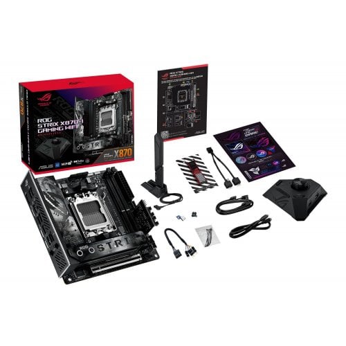 Купить Материнская плата Asus ROG STRIX X870-I GAMING WIFI (sAM5, AMD X870) с проверкой совместимости: обзор, характеристики, цена в Киеве, Днепре, Одессе, Харькове, Украине | интернет-магазин TELEMART.UA фото