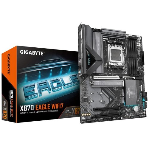 Материнська плата Gigabyte X870 EAGLE WIFI7 (sAM5, AMD X870) купити з перевіркою сумісності: огляд, характеристики, ціна у Києві, Львові, Вінниці, Хмельницькому, Івано-Франківську, Україні | інтернет-магазин TELEMART.UA фото