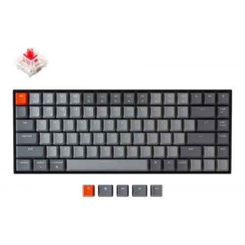 Купить Клавиатура Keychron K2 84 Key Gateron G Pro Red (K2A1_KEYCHRON) Black - цена в Харькове, Киеве, Днепре, Одессе
в интернет-магазине Telemart фото