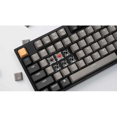 Купити Клавіатура Keychron C1 Pro 87 Key RGB Hot-Swap Keychron K Pro Brown Switch (C1PM3_KEYCHRON) Black - ціна в Києві, Львові, Вінниці, Хмельницькому, Франківську, Україні | інтернет-магазин TELEMART.UA фото