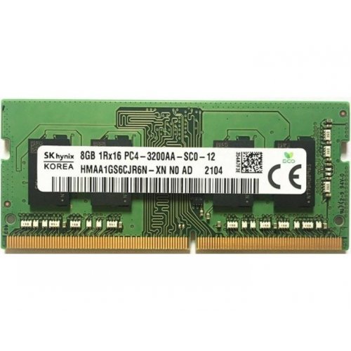 Озп Hynix SODIMM DDR4 8GB 3200Mhz (HMAA1GS6CJR6N-XN) (Відновлено продавцем, 667111) купити з перевіркою сумісності: огляд, характеристики, ціна у Києві, Львові, Вінниці, Хмельницькому, Івано-Франківську, Україні | інтернет-магазин TELEMART.UA фото