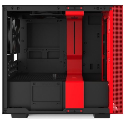 Корпус NZXT H210 Tempered Glass (CA-H210B-BR) Matte Black/Red (Стан нового, 667370) купити з перевіркою сумісності: огляд, характеристики, ціна у Києві, Львові, Вінниці, Хмельницькому, Івано-Франківську, Україні | інтернет-магазин TELEMART.UA фото