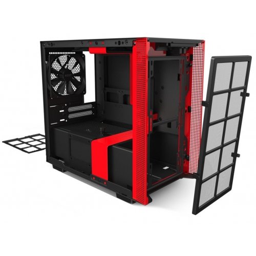 Купить Корпус NZXT H210 Tempered Glass (CA-H210B-BR) Matte Black/Red (Состояние нового, 667370) с проверкой совместимости: обзор, характеристики, цена в Киеве, Днепре, Одессе, Харькове, Украине | интернет-магазин TELEMART.UA фото