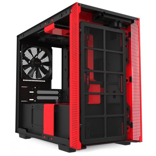 Корпус NZXT H210 Tempered Glass (CA-H210B-BR) Matte Black/Red (Стан нового, 667370) купити з перевіркою сумісності: огляд, характеристики, ціна у Києві, Львові, Вінниці, Хмельницькому, Івано-Франківську, Україні | інтернет-магазин TELEMART.UA фото