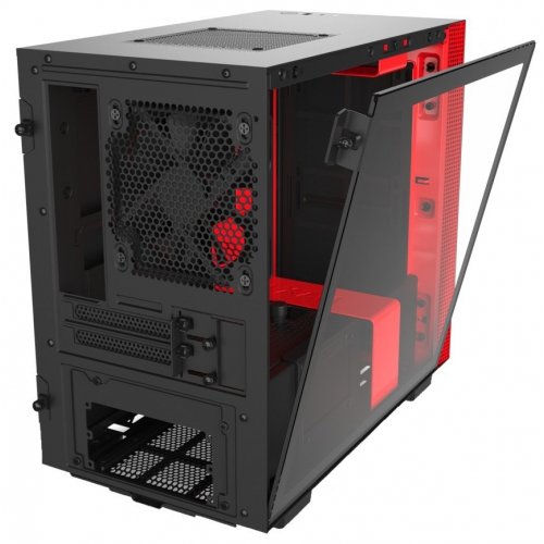 Купить Корпус NZXT H210 Tempered Glass (CA-H210B-BR) Matte Black/Red (Состояние нового, 667370) с проверкой совместимости: обзор, характеристики, цена в Киеве, Днепре, Одессе, Харькове, Украине | интернет-магазин TELEMART.UA фото