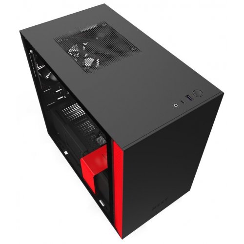 Корпус NZXT H210 Tempered Glass (CA-H210B-BR) Matte Black/Red (Стан нового, 667370) купити з перевіркою сумісності: огляд, характеристики, ціна у Києві, Львові, Вінниці, Хмельницькому, Івано-Франківську, Україні | інтернет-магазин TELEMART.UA фото