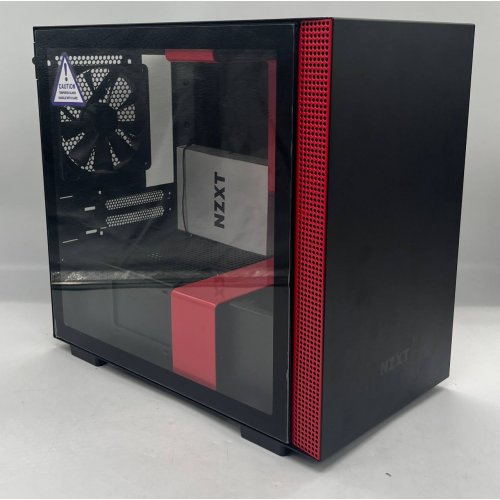 Корпус NZXT H210 Tempered Glass (CA-H210B-BR) Matte Black/Red (Стан нового, 667370) купити з перевіркою сумісності: огляд, характеристики, ціна у Києві, Львові, Вінниці, Хмельницькому, Івано-Франківську, Україні | інтернет-магазин TELEMART.UA фото