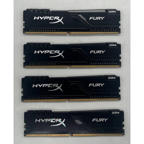 Озп Kingston DDR4 16GB (4x4GB) 2666Mhz Fury Black (HX426C16FB3K4/16) (Відновлено продавцем, 667705) купити з перевіркою сумісності: огляд, характеристики, ціна у Києві, Львові, Вінниці, Хмельницькому, Івано-Франківську, Україні | інтернет-магазин TELEMART.UA фото