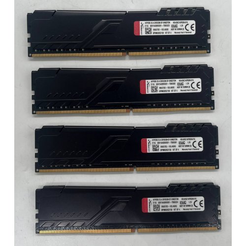 Купить Озу Kingston DDR4 16GB (4x4GB) 2666Mhz Fury Black (HX426C16FB3K4/16) (Восстановлено продавцом, 667705) с проверкой совместимости: обзор, характеристики, цена в Киеве, Днепре, Одессе, Харькове, Украине | интернет-магазин TELEMART.UA фото