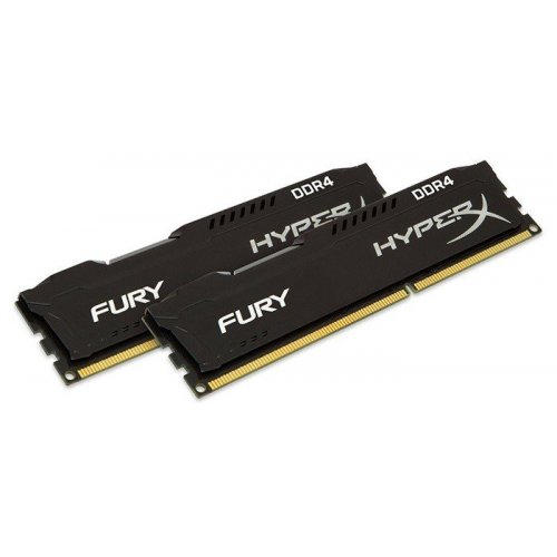 Купить Озу Kingston DDR4 8GB (2x4GB) 2666Mhz HyperX FURY Black (HX426C15FBK2/8) (Восстановлено продавцом, 667709) с проверкой совместимости: обзор, характеристики, цена в Киеве, Днепре, Одессе, Харькове, Украине | интернет-магазин TELEMART.UA фото