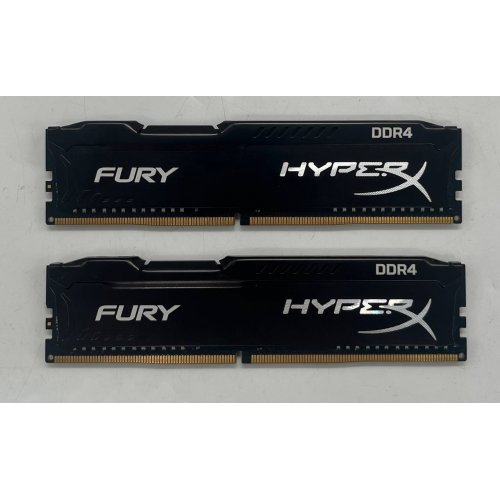 Купить Озу Kingston DDR4 8GB (2x4GB) 2666Mhz HyperX FURY Black (HX426C15FBK2/8) (Восстановлено продавцом, 667709) с проверкой совместимости: обзор, характеристики, цена в Киеве, Днепре, Одессе, Харькове, Украине | интернет-магазин TELEMART.UA фото