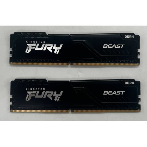 Купить Озу Kingston DDR4 32GB (2x16GB) 3600Mhz FURY Beast Black (KF436C18BBK2/32) (Восстановлено продавцом, 667712) с проверкой совместимости: обзор, характеристики, цена в Киеве, Днепре, Одессе, Харькове, Украине | интернет-магазин TELEMART.UA фото