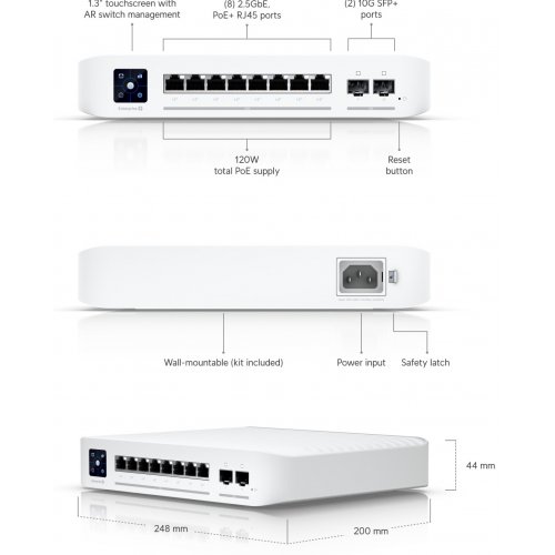 Купити Мережевий комутатор Ubiquiti UniFi Pro 8 PoE (USW-PRO-8-POE) - ціна в Києві, Львові, Вінниці, Хмельницькому, Франківську, Україні | інтернет-магазин TELEMART.UA фото