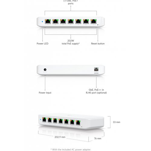 Купить Сетевой коммутатор Ubiquiti UniFi Ultra 210W (USW-ULTRA-210W) - цена в Харькове, Киеве, Днепре, Одессе
в интернет-магазине Telemart фото