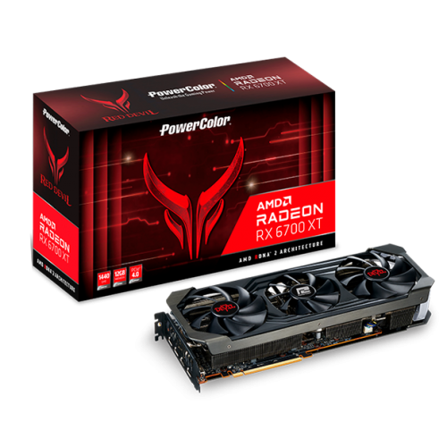 Відеокарта PowerColor Radeon RX 6700 XT Red Devil 12288MB (AXRX 6700XT 12GBD6-3DHE/OC) (Відновлено продавцем, 667872) купити з перевіркою сумісності: огляд, характеристики, ціна у Києві, Львові, Вінниці, Хмельницькому, Івано-Франківську, Україні | інтернет-магазин TELEMART.UA фото