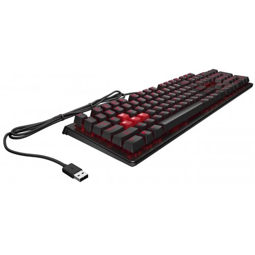 Купити Клавіатура HP OMEN Encoder Cherry MX Red (6YW76AA) Black - ціна в Києві, Львові, Вінниці, Хмельницькому, Франківську, Україні | інтернет-магазин TELEMART.UA фото