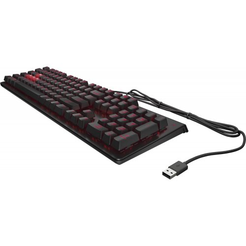 Купити Клавіатура HP OMEN Encoder Cherry MX Red (6YW76AA) Black - ціна в Києві, Львові, Вінниці, Хмельницькому, Франківську, Україні | інтернет-магазин TELEMART.UA фото