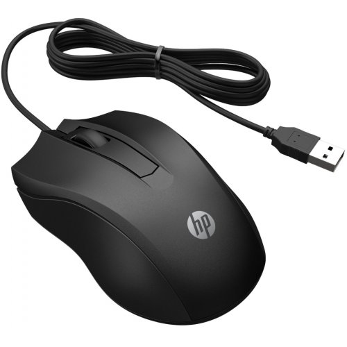 Купити Миша HP 100 USB (6VY96AA) Black - ціна в Києві, Львові, Вінниці, Хмельницькому, Франківську, Україні | інтернет-магазин TELEMART.UA фото