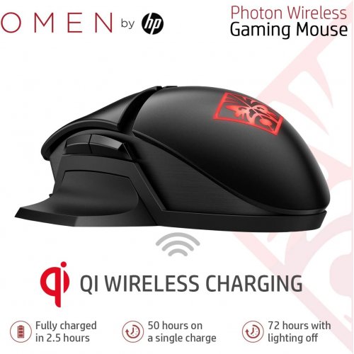 Купити Миша HP OMEN Photon RGB Wireless (6CL96AA) Black - ціна в Києві, Львові, Вінниці, Хмельницькому, Франківську, Україні | інтернет-магазин TELEMART.UA фото