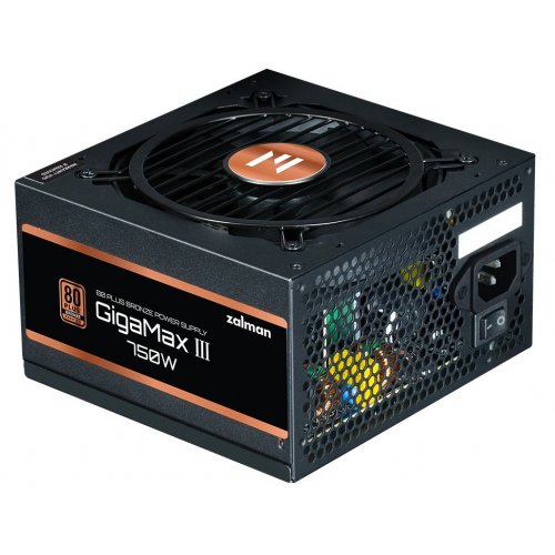 Купить Блок питания Zalman GigaMax III 750W (ZM750-GV3) с проверкой совместимости: обзор, характеристики, цена в Киеве, Днепре, Одессе, Харькове, Украине | интернет-магазин TELEMART.UA фото