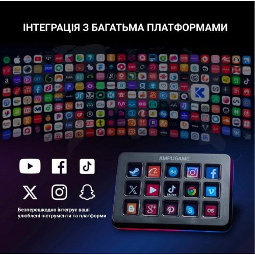 Купити Контролер для стрімінга Fifine Stream Deck D6 Black - ціна в Києві, Львові, Вінниці, Хмельницькому, Франківську, Україні | інтернет-магазин TELEMART.UA фото